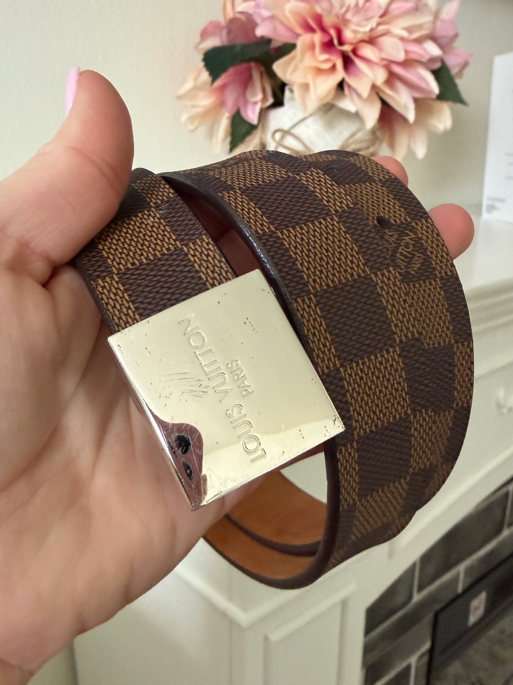 Authentic LOUIS VUITTON Damier Ebene Belt - Picture 3 of 16